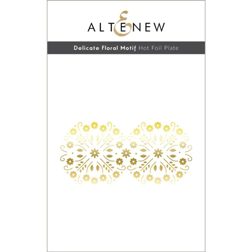 Delicate Floral Motif, Altenew Hot Foil Plates -
