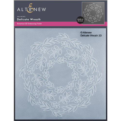 Delicate Wreath 3D, Altenew Embossing Folder -