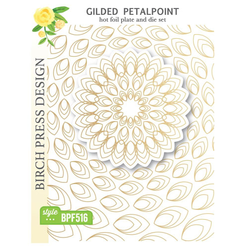 Gilded Petalpoint, Birch Press Design Hot Foil Plate & Die Set -